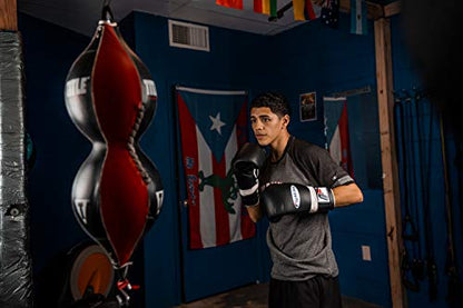 Fury Professional Lace Training Gloves - Lace Up Sparring Gloves for Boxing, Bag, and General Training - color: Black, size: 18 oz
