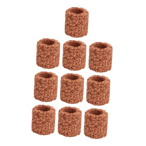 Mikikit 10Pcs Durable Ceramic Water Plant Fixed Ring for Fish Tank Supplies Reusable Aquarium Accessories to Support Healthy Growth and Reduce Odors for Aquatic Plants