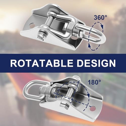 4Pc Heavy Duty Swing Hangers Kit,304 Stainless Steel,1000 LBS Load Capacity