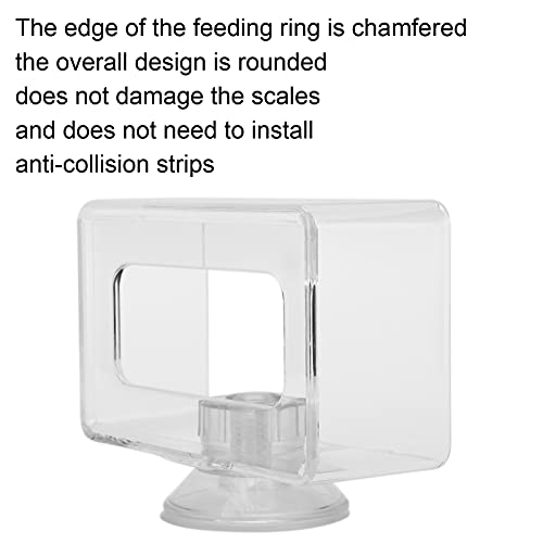 Fish Feeding Ring, Anti Floating Transparent Acrylic Aquarium Feeder, 6x10cm Fish Food Feeding Accessory, 4.33in Length 0.13lb Weight (Small Size 6 * 10cm) - size: Small size 6*10cm