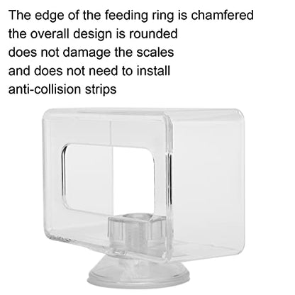 Fish Feeding Ring, Anti Floating Transparent Acrylic Aquarium Feeder, 6x10cm Fish Food Feeding Accessory, 4.33in Length 0.13lb Weight (Small Size 6 * 10cm) - size: Small size 6*10cm