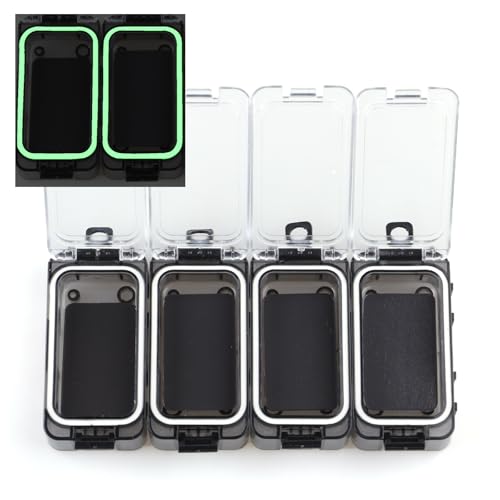 Tackle Box Organizer - 4PC Small Boxes with Magnetic & Waterproof Tackle Trays, Luminous Tackle Storage System, Portable Customizable Compartments for Fishing Gear Organization On-the-Go (Anglers)