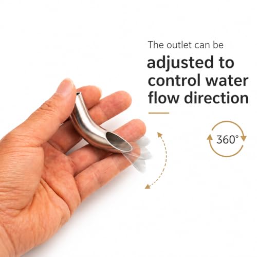 Pro 13mm Precision-Engineered Stainless Steel Lily Pipe Outflow with Integrated Surface Skimmer, Controlled Flow for Rimless Planted Aquariums & Canister Filters, Fits 1/2" ID (12/16mm) Hose
