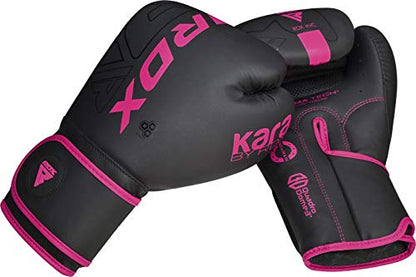 RDX Women Boxing Gloves, Pro Training Sparring, Maya Hide Leather, Muay Thai MMA Kickboxing, Adult, Heavy Punching Bag Focus Mitts Pads Workout, Ventilated Palm, Multi Layered, 8 10 12 14 16 Oz - size: 12OZ