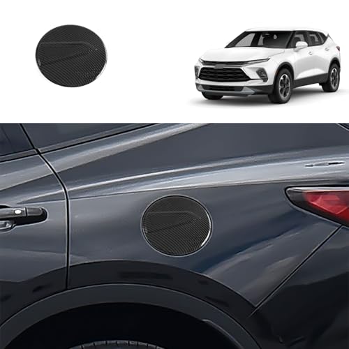 Car Accessories Compatible With Chevrolet Blazer 2019-2025 Exterior Fuel Tank Cap Protection Oil Gas Cover Trim ABS 1PC(Carbon Fiber Style) - color: Carbon Fiber Style