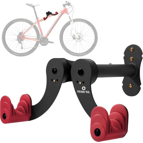 PRO BIKE TOOL Bike Rack for Garage Wall Mount - Horizontal Bike Storage - color: Red
