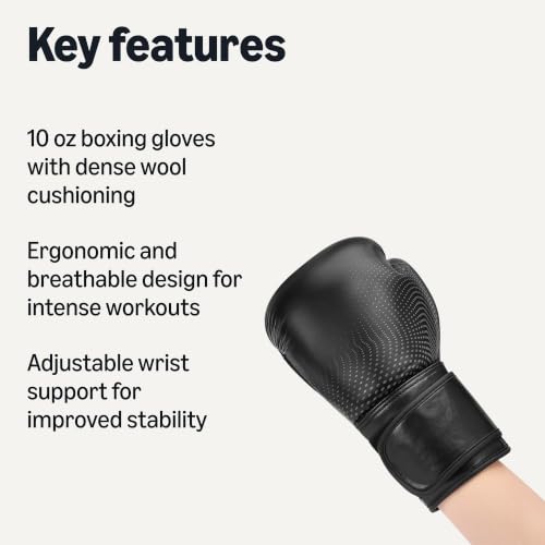 Amazon Basics Boxing Gloves for Men & Women, Sparring, Training, Muay Thai, Kickboxing, MMA - size: 10oz