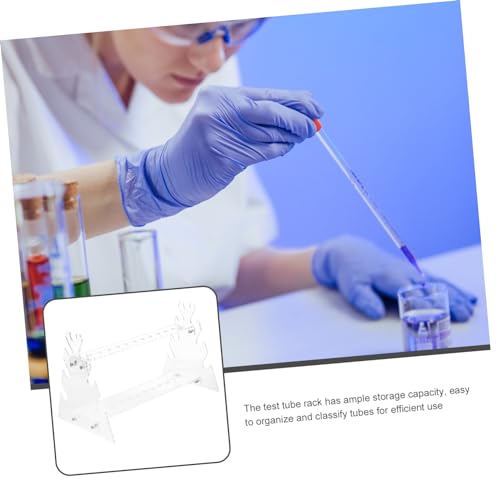 Zerodeko 12holes Test Tube Holder Trapezoid Rack for Laboratory Dual-Sided Organizer for Efficient Storage and Easy Access to Test Tubes