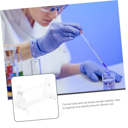 Zerodeko 12holes Test Tube Holder Trapezoid Rack for Laboratory Dual-Sided Organizer for Efficient Storage and Easy Access to Test Tubes