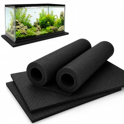 2 PCS Aquarium Foam Pad, 15 x 30 in, 5mm Fish Tank Leveling Mat | Neoprene Foam, Easy to Cut, Cushion Support for Glass, Rimless, Planted and Turtle Aquariums