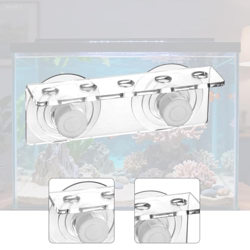 Rack Aquarium Stand Support Holder Versatile Enhanced Suction Cups Efficiency Single Row Arrangement Acrylic, 5 Holes - size: 5 holes