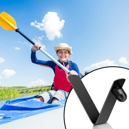 8 Pieces Push Button Spring Clips Tent Pole Clips Stainless Steel Kayak Paddle Spring Snap Clips Locking Tube Pin for Camping Kayak Paddle Tent Pole - color: Black, size: 8mm