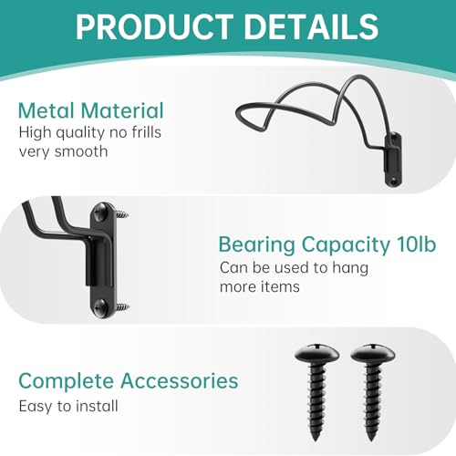 4 Pcs Wall Mounted Helmet Rack Storage Display Rack Hanger | Motorcycle Helmet Holder, For Equestrian/Baseball/Iron Man/Scout Trooper/Hockey Helmet, No Helmet - size: 4 PCS