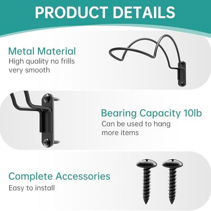 4 Pcs Wall Mounted Helmet Rack Storage Display Rack Hanger | Motorcycle Helmet Holder, For Equestrian/Baseball/Iron Man/Scout Trooper/Hockey Helmet, No Helmet - size: 4 PCS