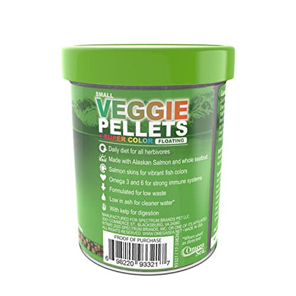 Omega One Super Color Veggie Kelp 3mm Floating Pellets, 3.5 oz Container