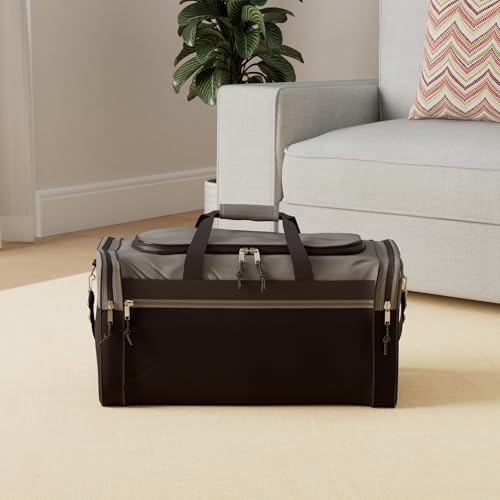 DALIX 25" Extra Large Vacation Travel Duffle Bag (Black, Grey, Navy Blue, Red, Camo) - color: Gray