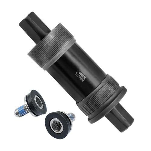 Hoypeyfiy Bike Bottom Bracket Mountain Bike Square-Taper Bottom Bracket Bicycles 68mm Replacement for Shimano Tourney TX800 Series (68x113mm) - size: 68*113mm