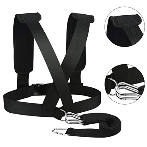 Sled Harness Tire Pulling Speed Resistance Power Belt Adjustable Weight Trainer with Pull Strap, Resistance Bands Bands