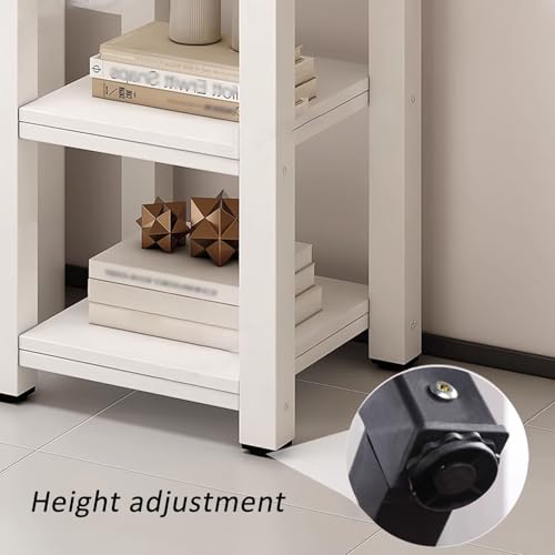 Robot Vacuum Cleaner Storage Rack,Robot Vacuum Stand with Storage Cabinet, Floor-Standing Sweeping Robot Rack, Hidden Vacuum Organizer with Slate Desktop for Fish Tank, 43.3x15.7x29.5in