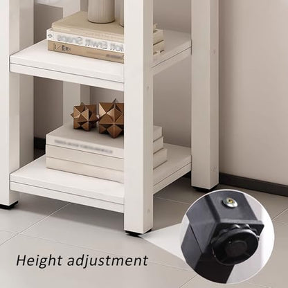 Robot Vacuum Cleaner Storage Rack,Robot Vacuum Stand with Storage Cabinet, Floor-Standing Sweeping Robot Rack, Hidden Vacuum Organizer with Slate Desktop for Fish Tank, 43.3x15.7x29.5in