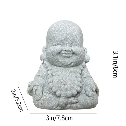livelyfish Buddha Fish Tank Decor Asian Stone Buddha Figurines for Aquarium Zen Garden Fish Tank Statue Decorations Mini Stone Buddha Zen Garden Sculptures Decor,Gift, G