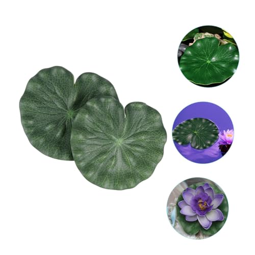 Artificial Floating Lotus Leaves 10pcs 17cm Aquarium Lotus-Leaves Fish Pond Decor Simulation Water Lily Pads for Home Garden Pool Display