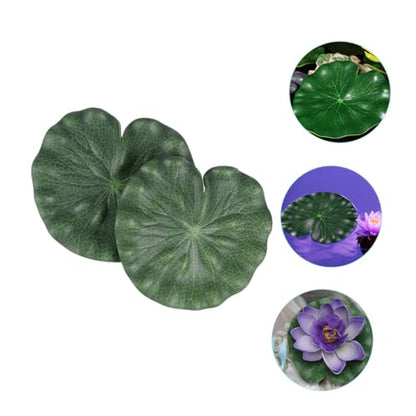 Artificial Floating Lotus Leaves 10pcs 17cm Aquarium Lotus-Leaves Fish Pond Decor Simulation Water Lily Pads for Home Garden Pool Display