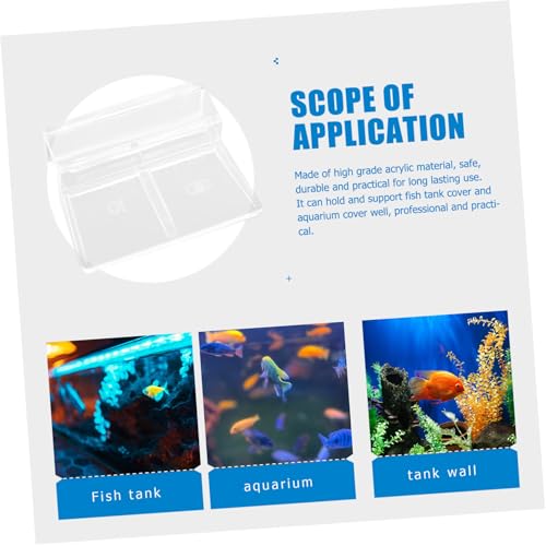 BESPORTBLE 4pcs Sturdy Aquarium Lid Support Brackets Acrylic Fish Tank Cover Holders for Tops Easy to Install Suitable for Turtle Tanks and Pet Aquariums