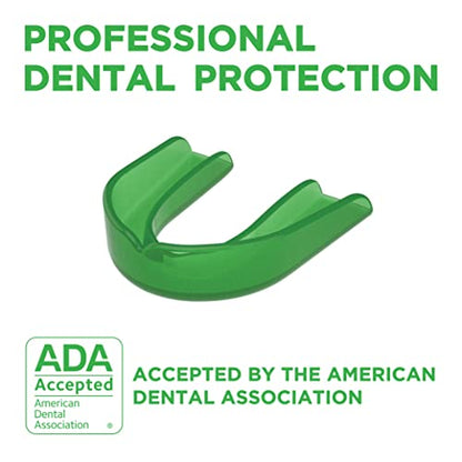 Mouth Guard, ADA Accepted, 1-Pack Plus Case, Youth Lime Green - color: Lime Green, size: Youth