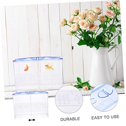 BESPORTBLE Transparent Fish Breeding Box with Suction Cups Double Layer Isolation Tank for Fry Hatching Easy Install Aquarium Breeder for Betta and Shrimp Durable Design with Feeding Access