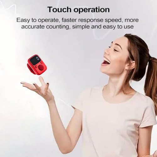 Tally Counter Portable Hand Finger Counting Clicker - color: Red