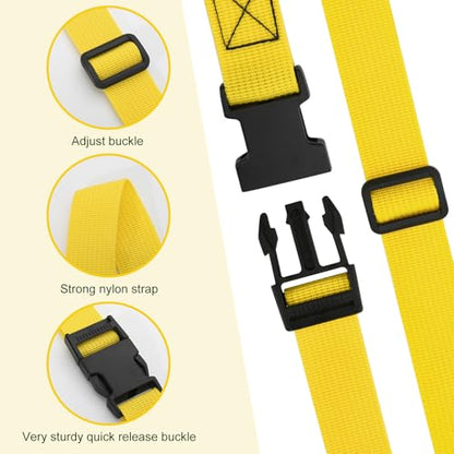 6.5 Feet Strap Cone Carrier,Sport Cone Carrying Strap for Soccer Training and Agility Practice - color: Yellow
