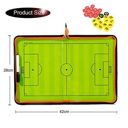 Pure Vie Portable Magnetic Soccer Coaching Board Football Tactics Clipboard - color: 16.54'' X 11.32''