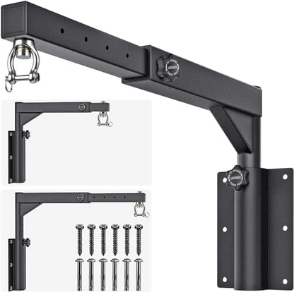 Wall Mount Heavy Bag Hanger, Heavy Duty Punching Bag Stand, Boxing Bag Bracket for Home Gym Indoor Outdoor, 800 LB Capacity - color: 13-17" Height Adjustment