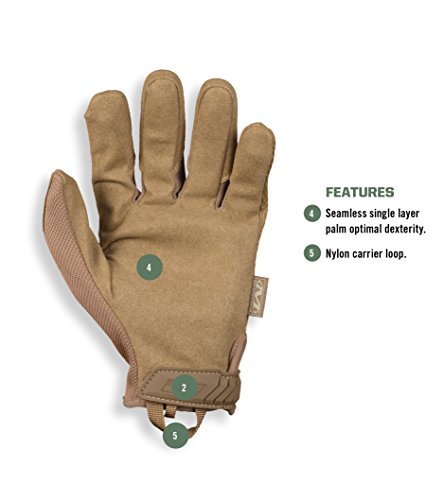 Mechanix Wear Original Coyote Tactical Gloves, Large - color: Brown, size: Large
