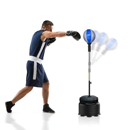 Cobra Reflex Bag, Fast Action Punching Bag with Stand, Punching Bags for Adults and Teens, Adjustable Height Boxing Trainer with Spring-Mounted Ball, Home Gym Boxing Equipment