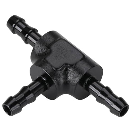 5/32" 4mm Hose Barb Tee T Fitting Adapter Aluminum Black - size: 4mm