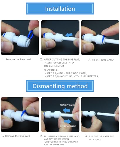 1/4"M to 3/8" Tube Push-Fit Adapter, 5 Pcs | Quick-connect adapter for RO reverse osmosis water filter systems, beverage dispensers & water purifiers.