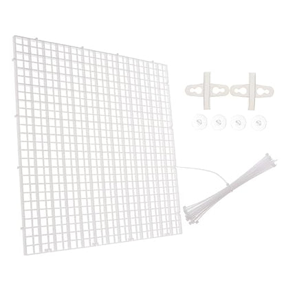 Garneck 1set Aquarium Isolation Grid Panel Fish Tank Divider Suction Cups Easy Installation for Fish Breeding and Mixed Aquatic Environments Clips