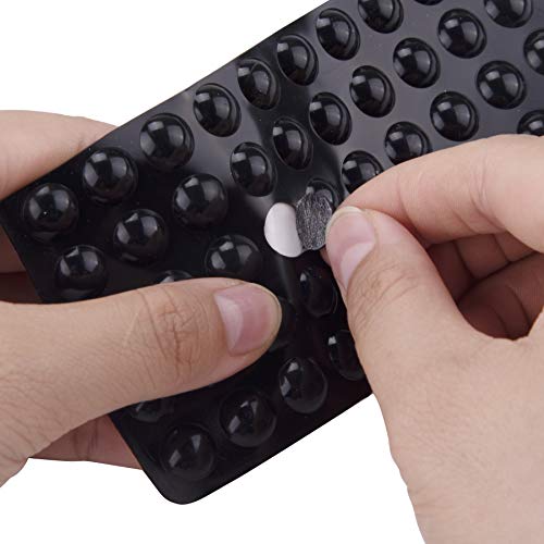AUSTOR Rubber Feet Adhesive Bumper Pads Self Stick Furniture Buffer Pads for Doors, Cabinets, Drawers (Black)
