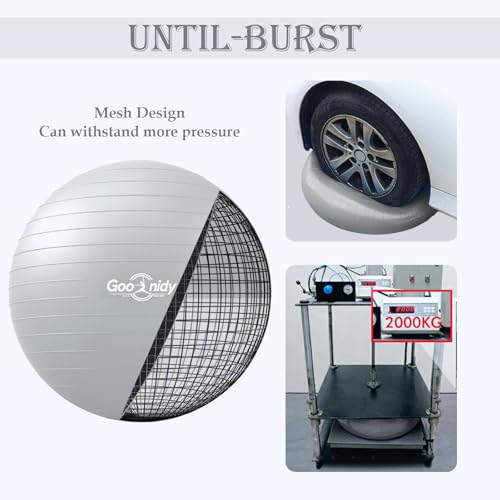 Soft Exercise Ball, Yoga Pregnancy Ball Chair, Pilates Equipment with Pump - color: Gray, size: M(19-22inch/48-55cm)