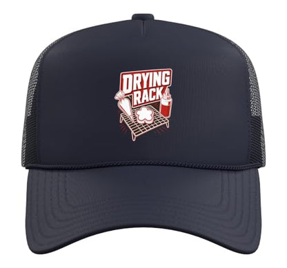 Drying Rack Baking Pastry Chef Trucker Hat with Adjustable Mesh Back - color: Navy Blue