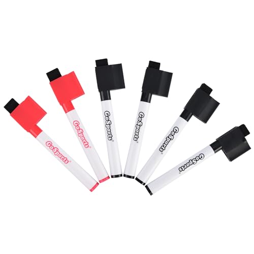 GoSports Premium Dry Erase Coaches Clipboards – Basketball, Baseball, Football, Soccer, Hockey, Volleyball, Lacrosse - color: 6 Pack Markers