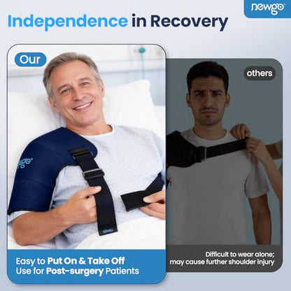 NEWGO Shoulder Ice Pack, FSA Eligible, Darck Blue, XL - style: Extra Large-Dark Blue