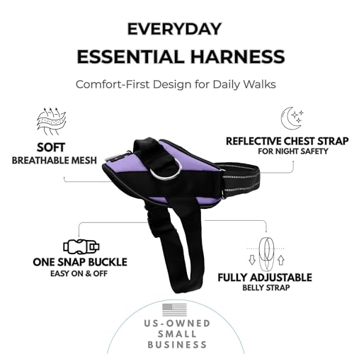 ShawnCo Essential Dog Harness, No-Pull Pet Vest (ICY Lilac,S) - color: Icy Lilac, size: S