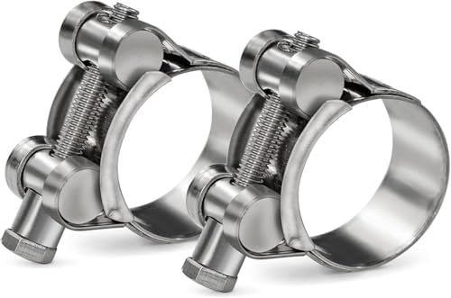 AKIHISA T-Bolt Hose Clamp,Adjustable Working Range 0.79" to 0.87"(20-22mm),304 Stainless Steel Hose Clamps Turbo Intake Clamp for Automotive, Turbo Tubes, Intercooler Pipes(2 Pack) - size: 20-22mm 2pack