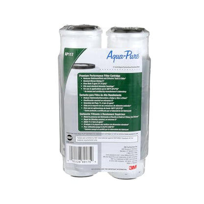 Aqua-Pure AP117 3M Whole House Standard Sump Replacement Water Filter Drop-in Cartridge, 5541731 (2-pack) - style: AP117 (2-pack), 5 micron sediment and chlorine, taste and odor