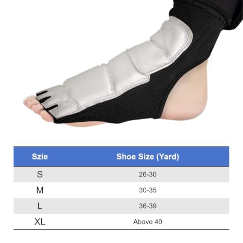 Fabater Taekwondo Foot Protector, Training Boxing Martial Arts Boxing Punch Bag Sparring Muay Thai Kung Fu Feet Protector, Foot Guard Protective TKD Foot Gear Support for Men Women Kids