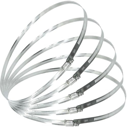 5Pcs 19.7-Inch/500mm (Diameter) Large Hose Clamps Stainless Steel | Adjustable Worm Gear, Heavy Duty Metal, Pipe Clamps for Securing Pipes, Tubes, Agricultural & Industrial Use - size: 19.7 Inch-5 Pcs