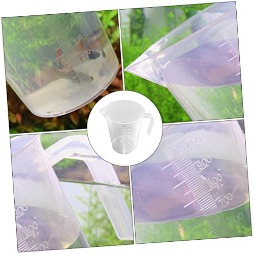 Hemobllo 1Pc Thickened Aquarium Scale Measuring Cup Liquid Water Changing Cup for Fish Feeding Construction with Spout for Accurate Measurement for Home